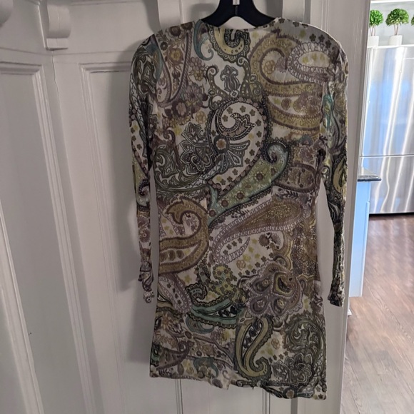 ATHLETA WOMENS DRESS COTTON/SILK  DRAWSTRING WAIST DRESS /BEACH COVER SZ S - Picture 6 of 11